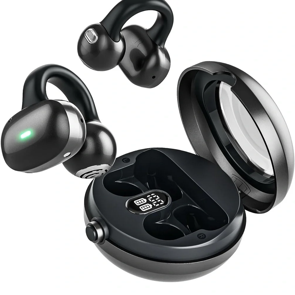 Wireless Earbuds with Charging Case - Black